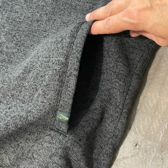 Orvis Pullover Sweater Sherpa Lined 1/4 Zip Warm Gray Men’s Size M - Picture 7 of 10